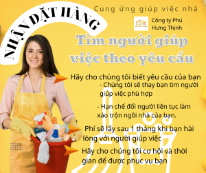 NHẬN ĐẶT HÀNG- Tìm giúp việc theo nhu cầu